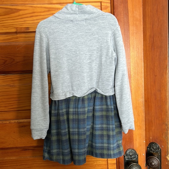 Thimble Funnel Sweatshirt Dress in Schoolhouse Plaid - Picture 6 of 6